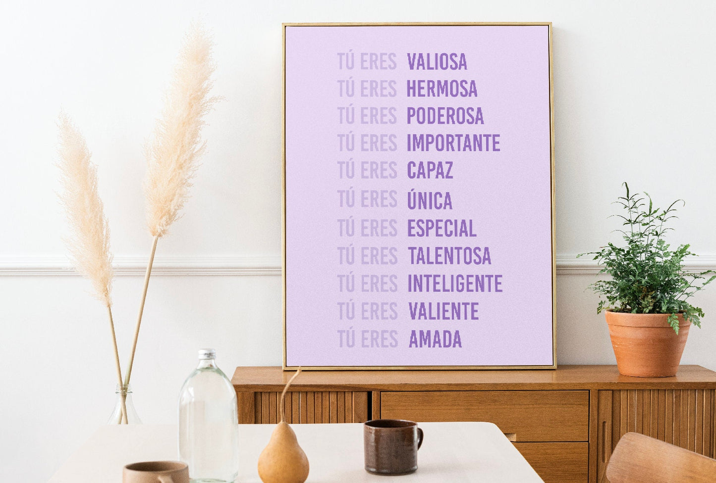 TU ERES AFIRMACIÓN | Latina Feminist Poster, Feminist Wall Art, Art Print, Girl Power Art, Empowered Women Print, Latina Girl Room