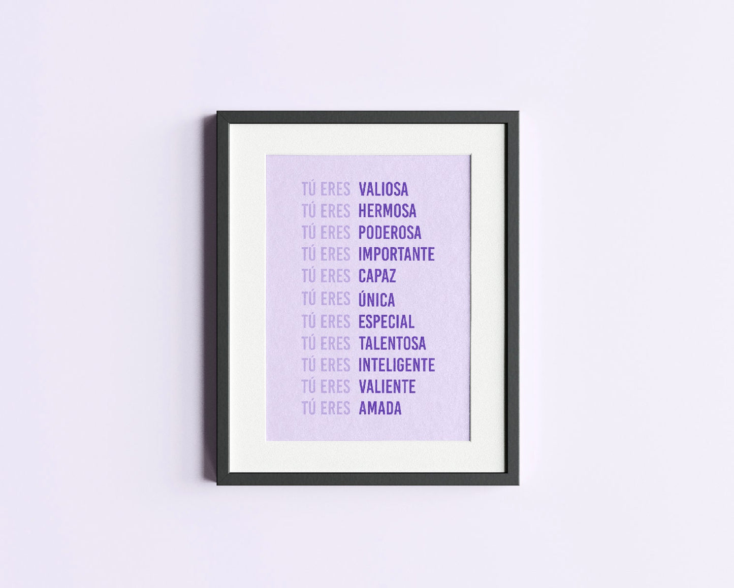 TU ERES AFIRMACIÓN | Latina Feminist Poster, Feminist Wall Art, Art Print, Girl Power Art, Empowered Women Print, Latina Girl Room