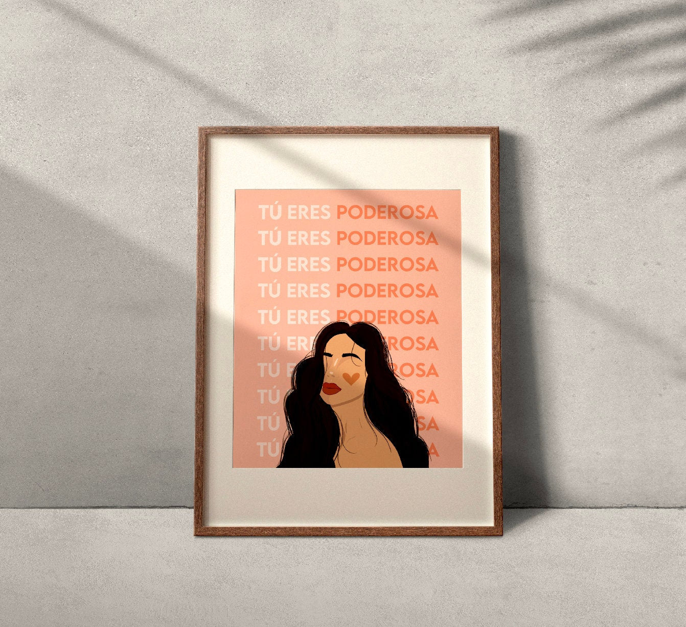 Tu Eres Poderosa | You Are Powerful | Latina Feminist Art, Female Portrait Print, Empowered Women Poster, Feminist Poster, Black Woman Art
