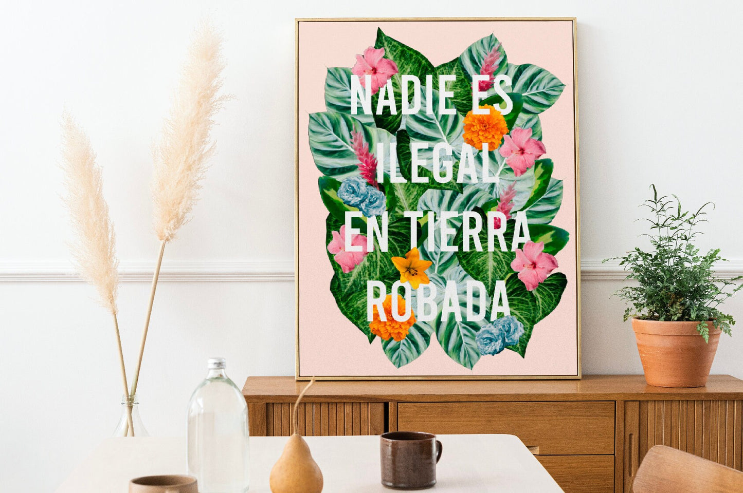 Nadie Es Ilegal En Tierra Robada | Mexico Art, Mexico Wall Art, Latinx Art, Immigrant Art, Indigenous Art