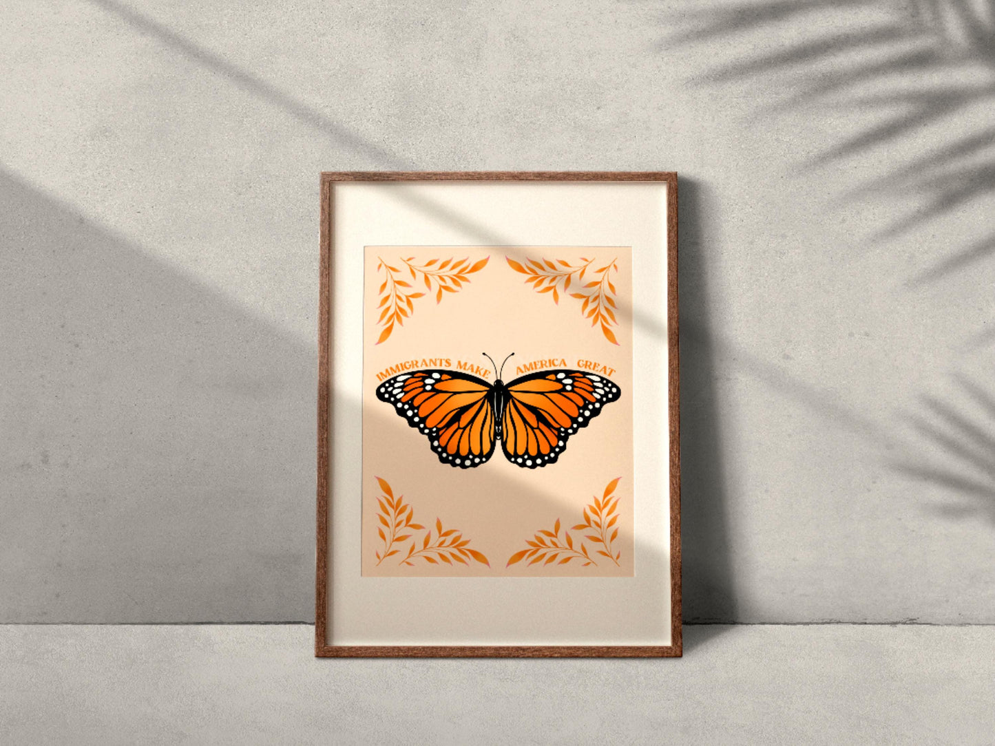 Immigrants Make America Great Butterfly | Mexico Art, Mexico Wall Art, Latinx Art, Immigrant Art, Indigenous Art