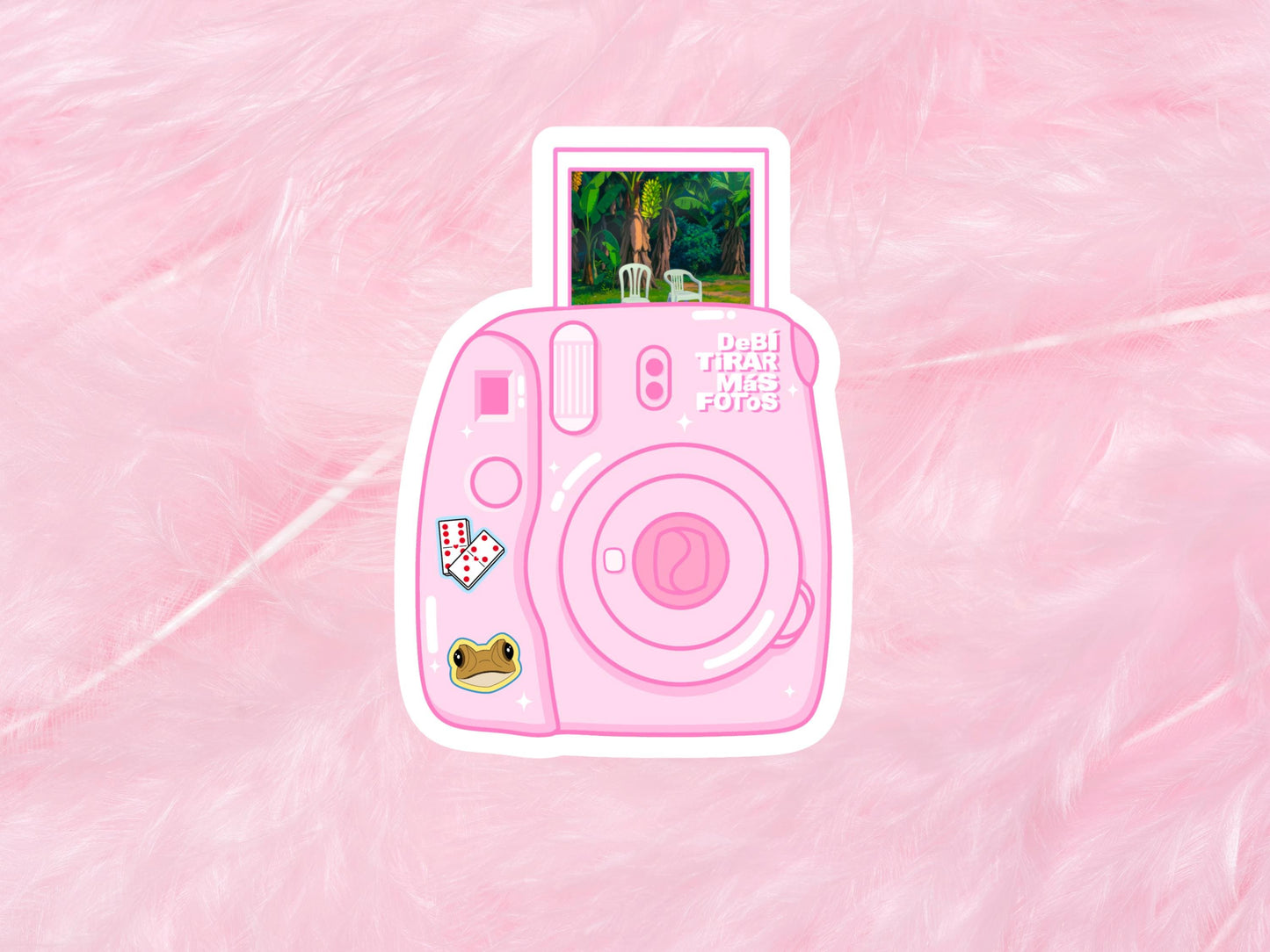 DeBÍ TiRAR MáS FOToS Instax Purple Camera Sticker | Bad Bunny Sticker | DTMF | Coqui | Domino | Puer Rico Sticktor | Sapo Concho | Polaroid