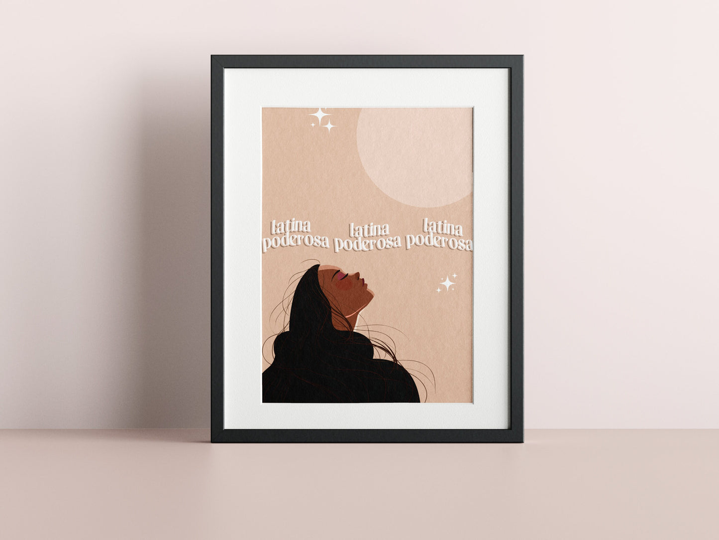 Latina Poderosa Digital Print/ Feminist Art, Strong Woman Print, Powerful Woman, Chicana Art, Latina Wall Art, Woman Empowerment