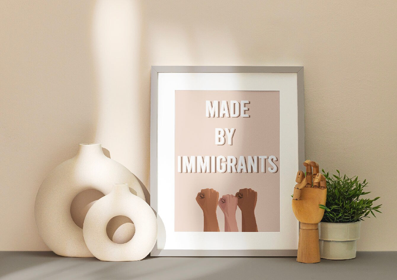 Made By Immigrants | Digital Art Print, Latina Art Print, Immigrant Art, Latinx Wall Art, Latina Decor, Mexican Art Prints