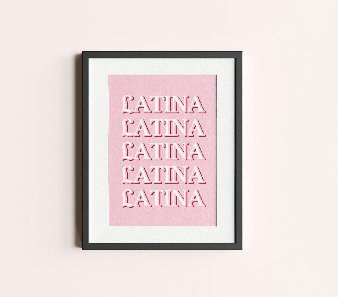 Latina Printable Wall Art, Latinx Female Motivational, Minimal, Bed room wall art, Latina Home Decor