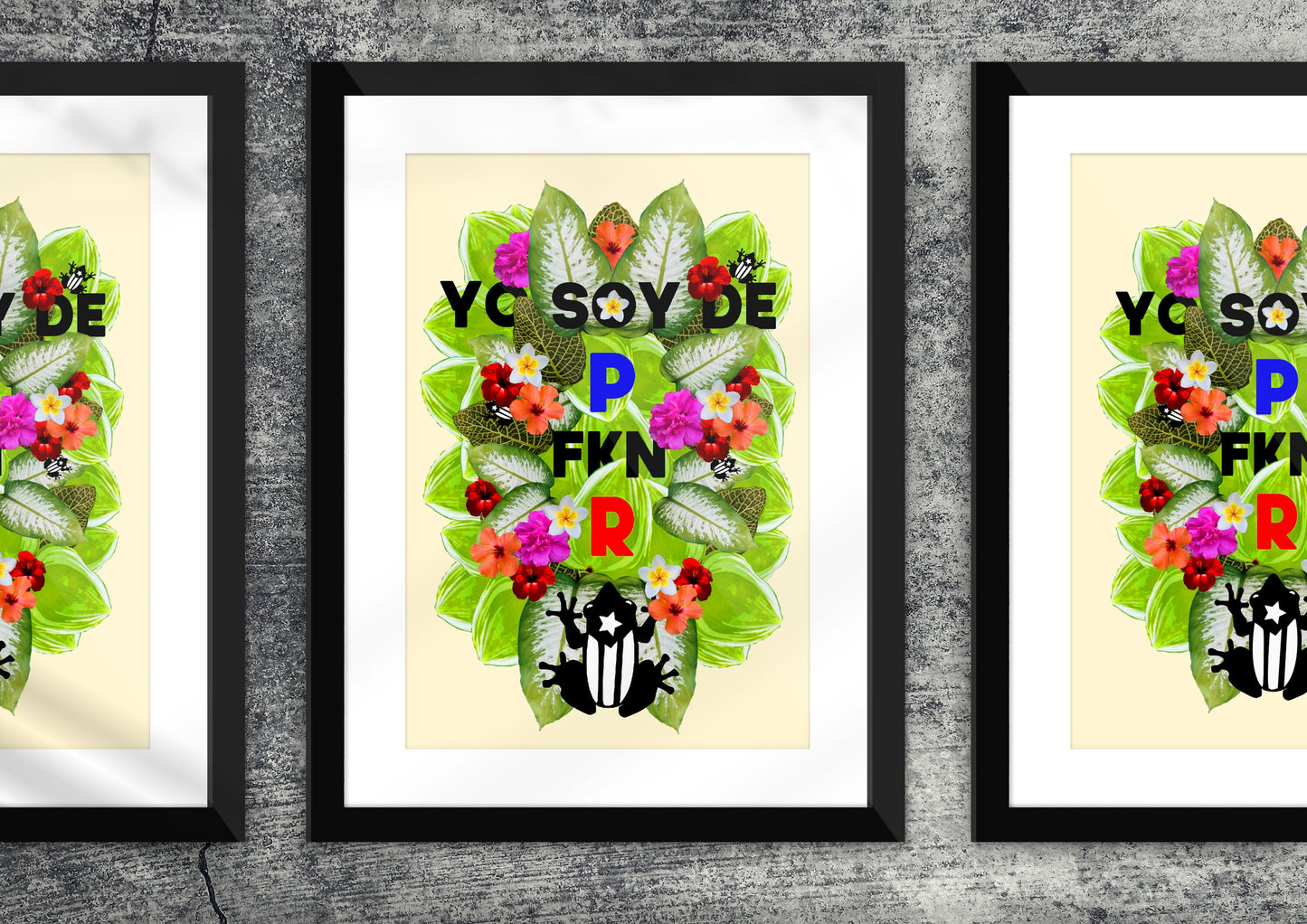 Yo Soy De P FKN R | Bad Bunny Floral Quote | Puerto Rico Art Print, Latinx Art, Latina Art, Chicana Art, Chicanx Art, YHLQMDLG, Bad Bunny