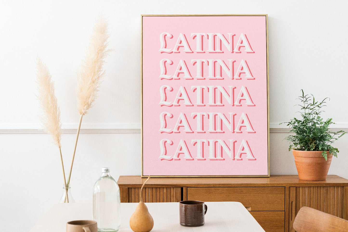 Latina Printable Wall Art, Latinx Female Motivational, Minimal, Bed room wall art, Latina Home Decor