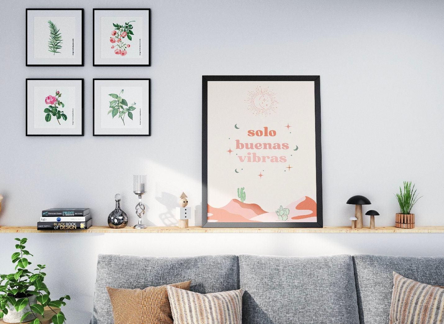 Solo Buenas Vibras | Good Vibes Only | Latina Poster, Mexican Wall Art, Spanish Quote, Spanish Sayings, Spanish Wall Art, Spanish Home