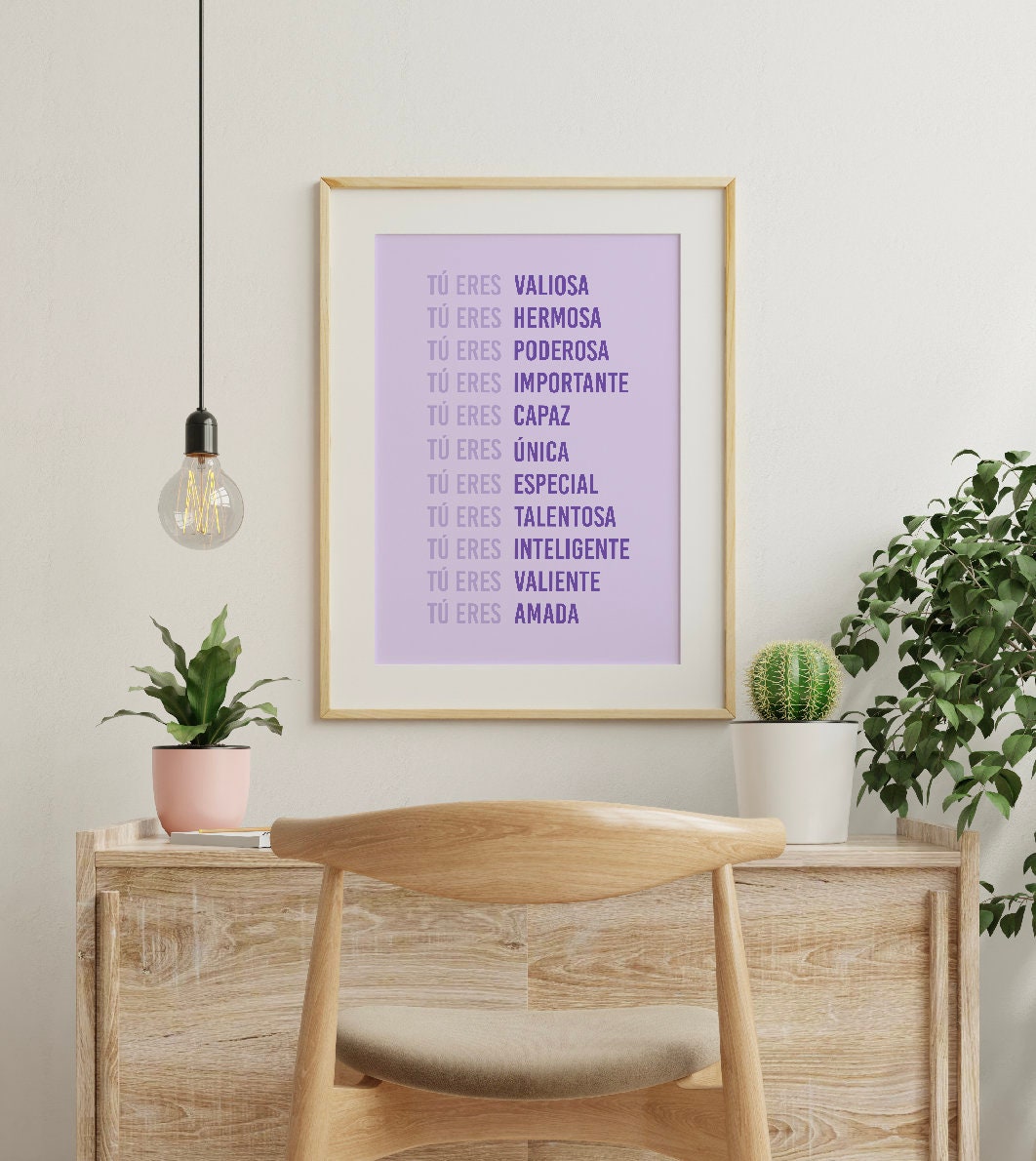 TU ERES AFIRMACIÓN | Latina Feminist Poster, Feminist Wall Art, Art Print, Girl Power Art, Empowered Women Print, Latina Girl Room