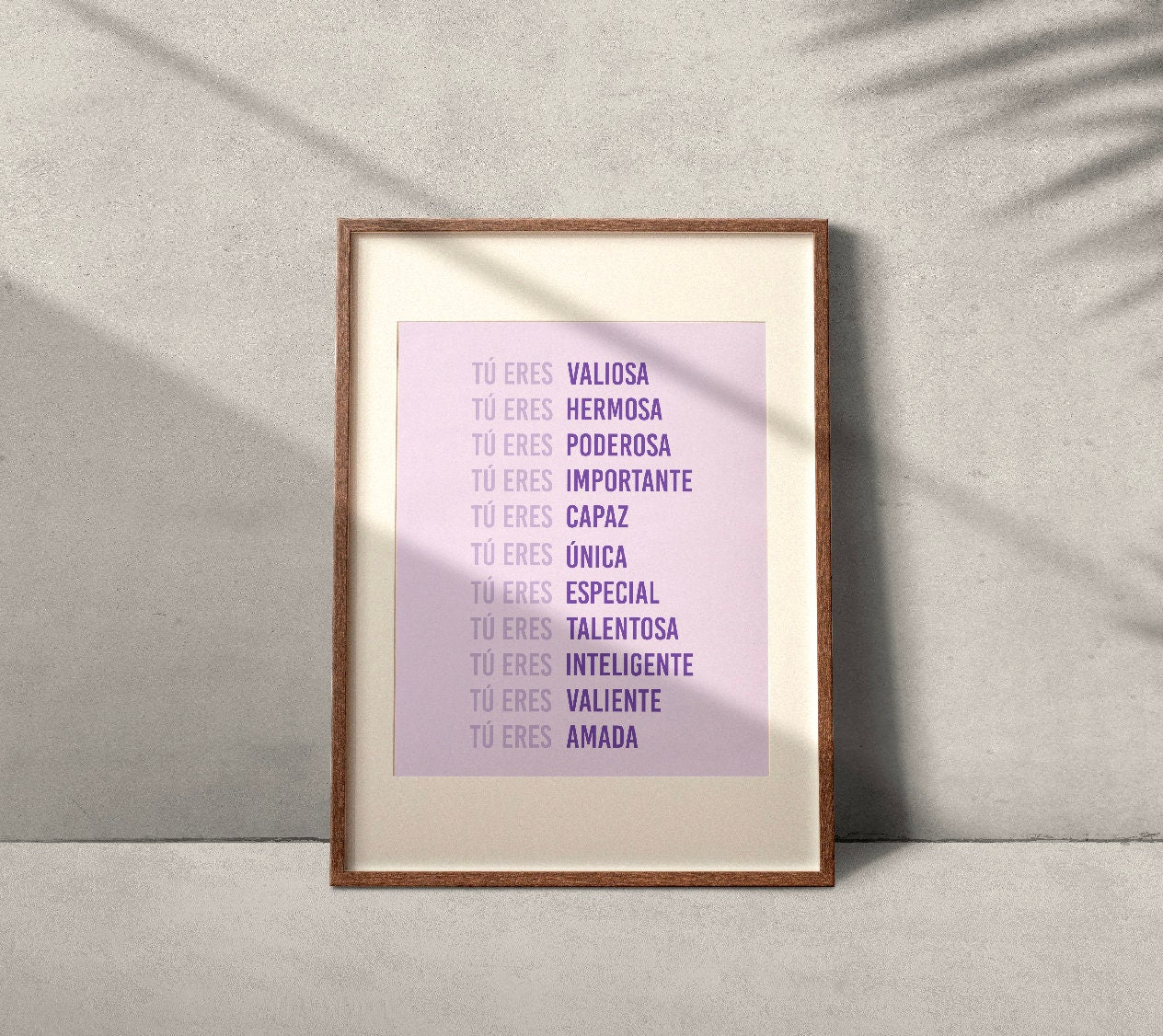TU ERES AFIRMACIÓN | Latina Feminist Poster, Feminist Wall Art, Art Print, Girl Power Art, Empowered Women Print, Latina Girl Room