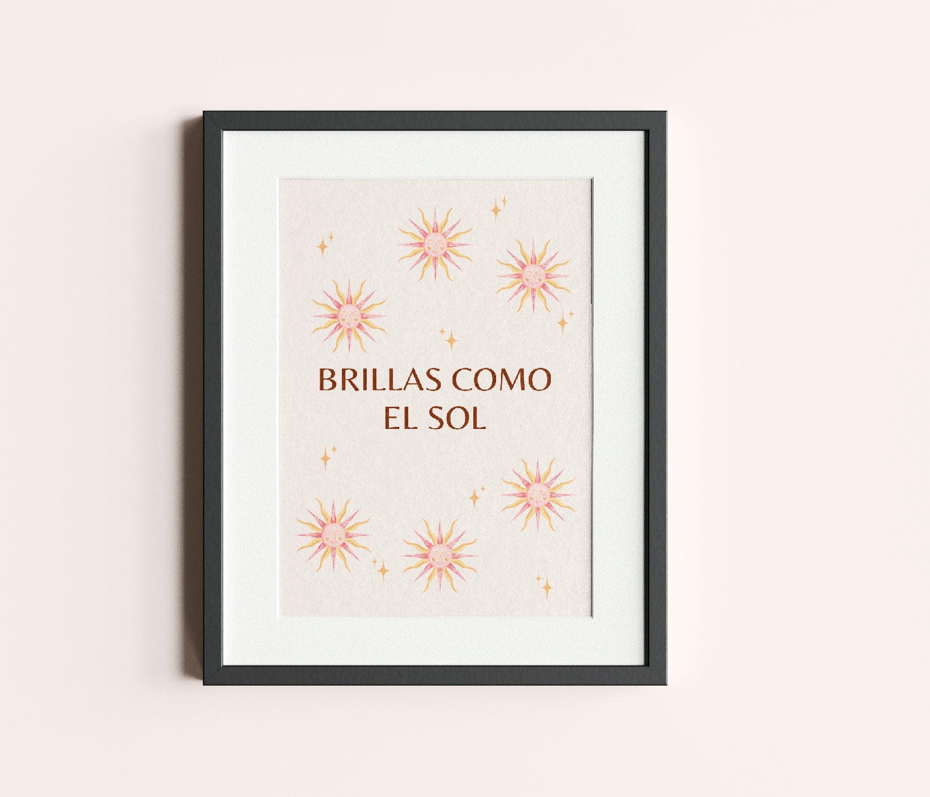Brillas Como El Sol | Latina Feminist Poster, Feminist Wall Art, Art Print, Girl Power Art, Empowered Women Print, Latina Girl Room