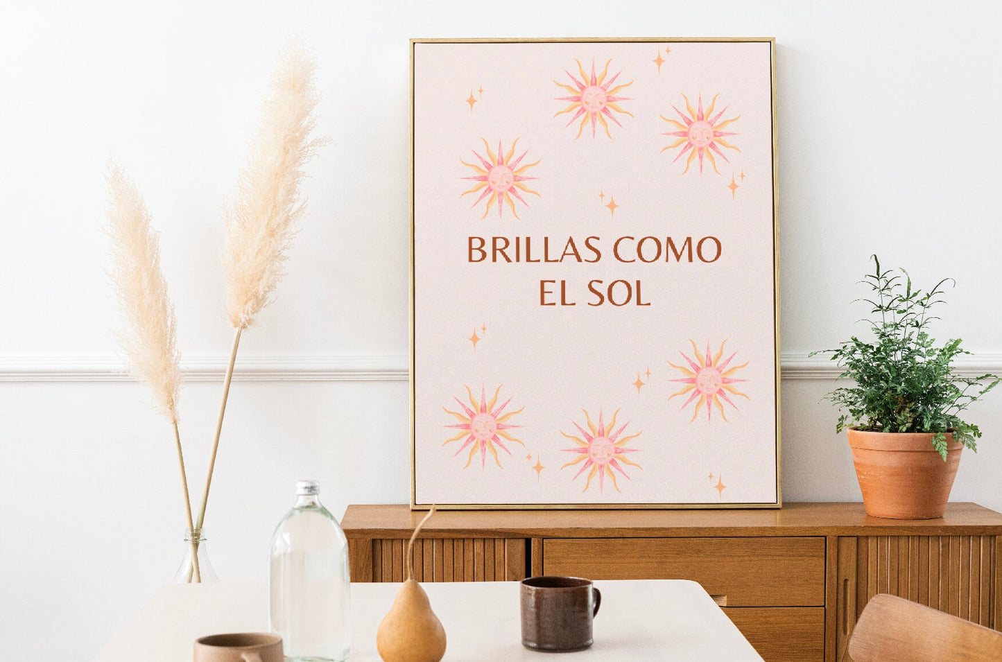 Brillas Como El Sol | Latina Feminist Poster, Feminist Wall Art, Art Print, Girl Power Art, Empowered Women Print, Latina Girl Room