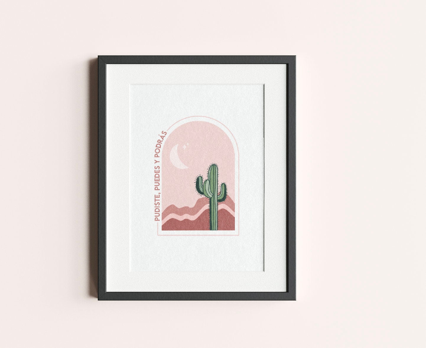 Pudiste Puedes y Podrás Latina Art, Mexico Wall Art, Latinx Art, Spanish Quote, Latina Art Print, Mexico Art Print, Girl Power, Girl room