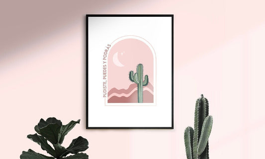 Pudiste Puedes y Podrás Latina Art, Mexico Wall Art, Latinx Art, Spanish Quote, Latina Art Print, Mexico Art Print, Girl Power, Girl room