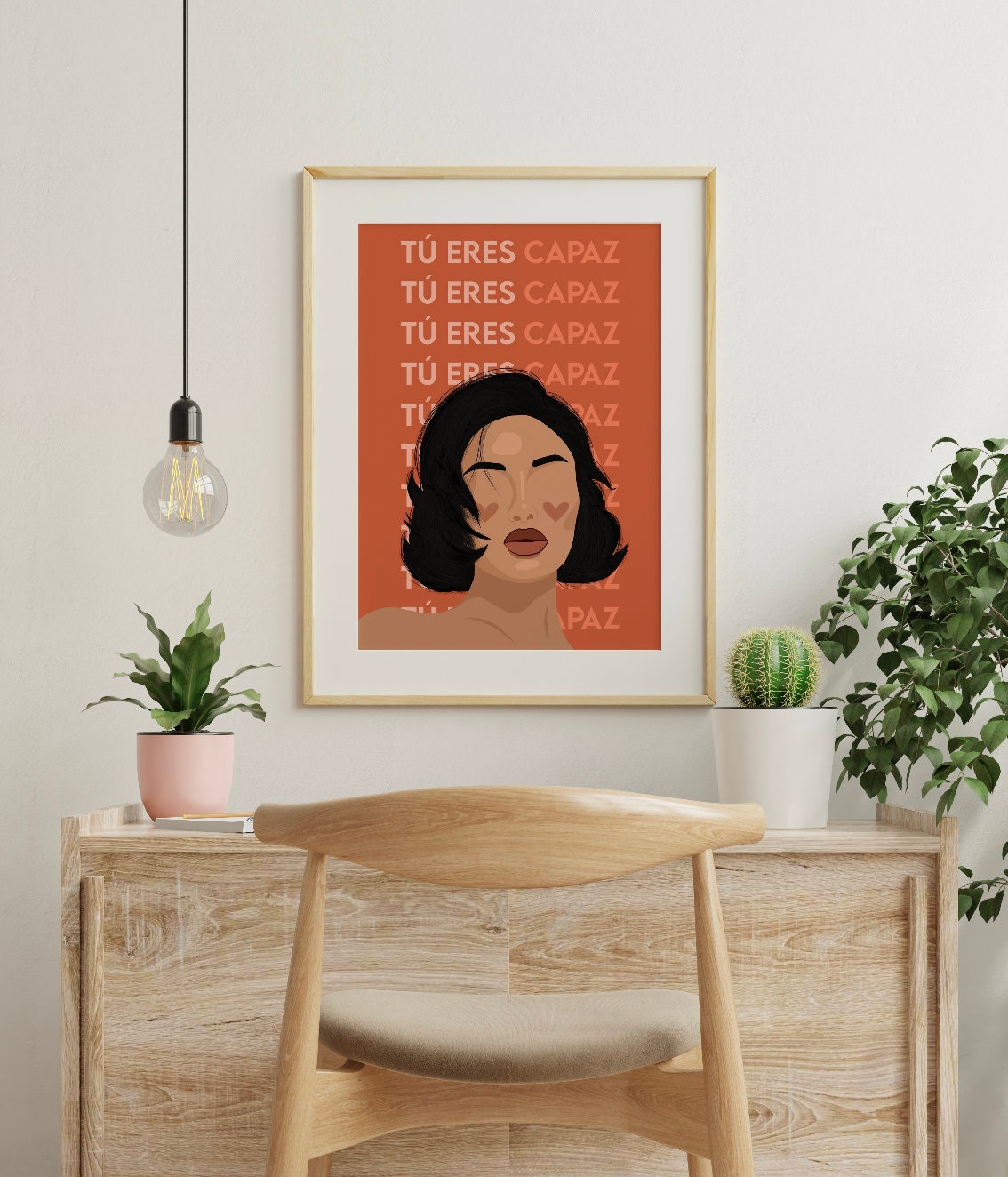 Tu Eres Capaz | You Are Capable | Latina Feminist Art, Female Portrait Print, Empowered Women Poster