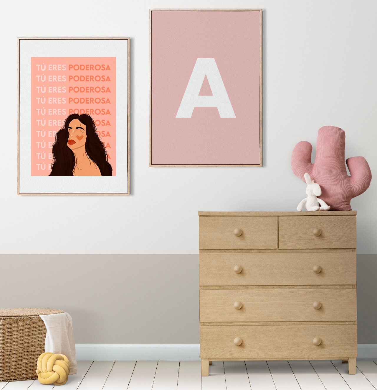 Tu Eres Poderosa | You Are Powerful | Latina Feminist Art, Female Portrait Print, Empowered Women Poster, Feminist Poster, Black Woman Art
