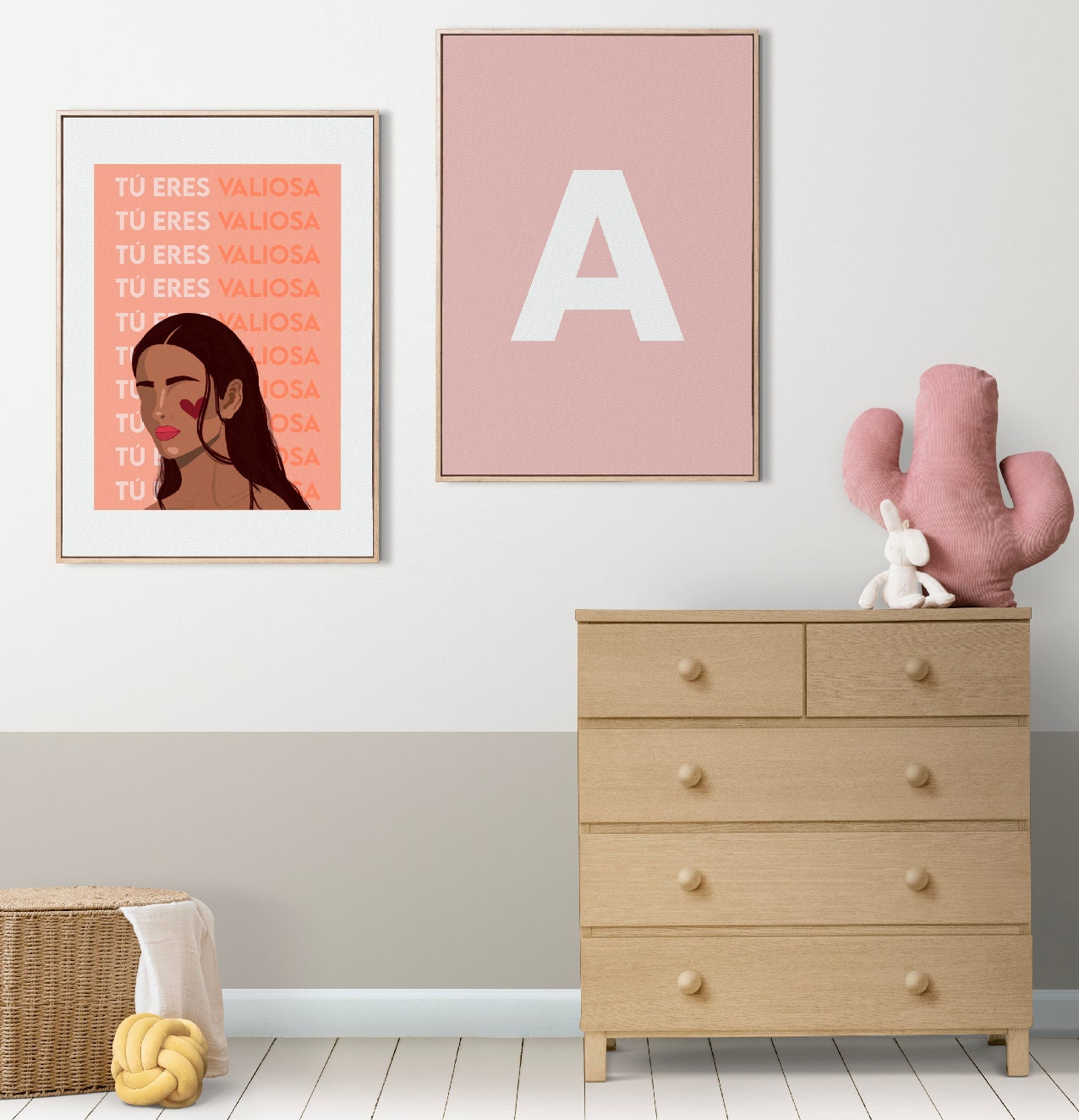 Tu Eres Valiosa | You Are Worthy | Latina Feminist Art, Female Portrait Print, Empowered Women Poster