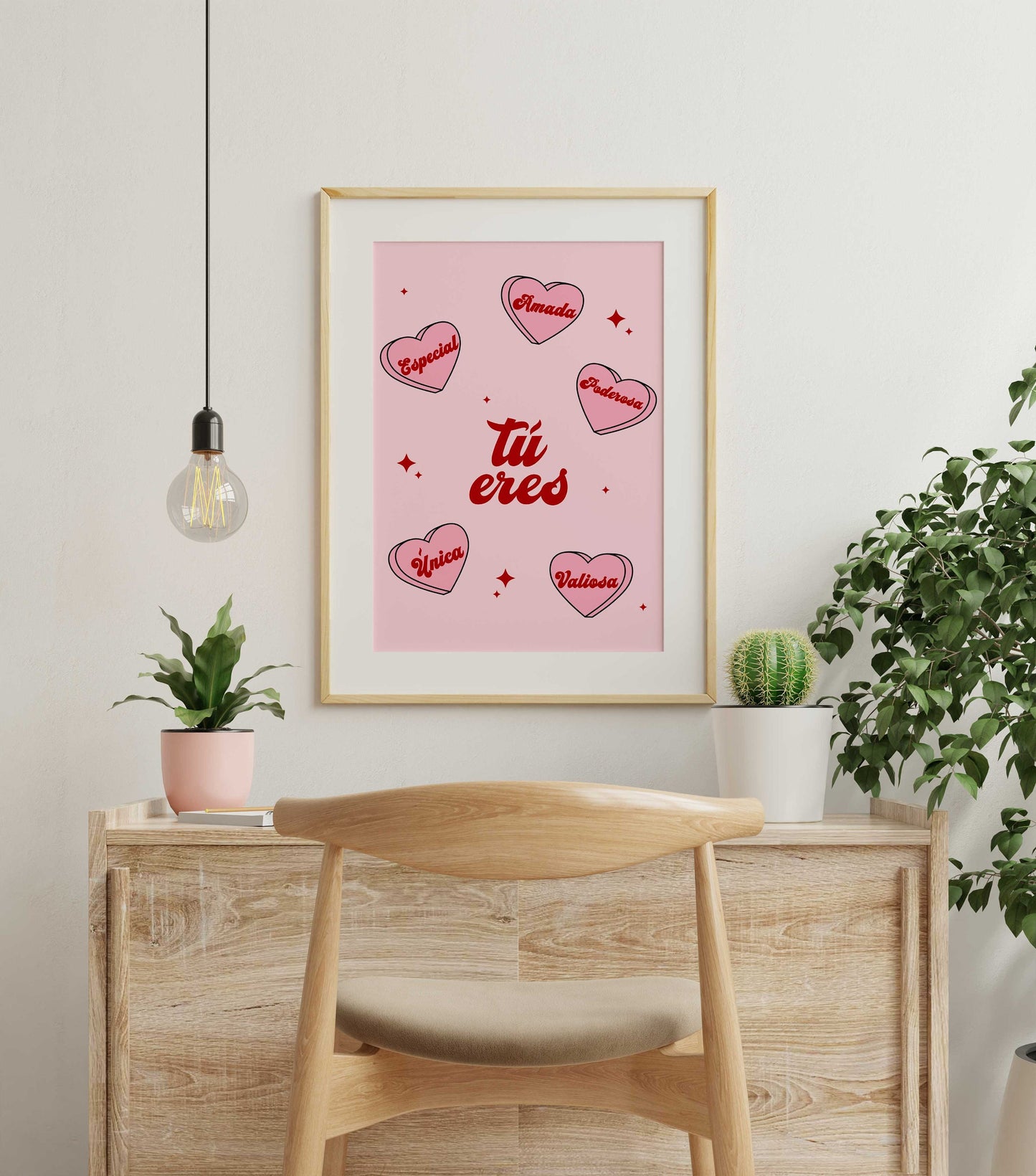 TÚ ERES AFIRMACIÓN | Galentine | Latina Feminist Poster, Girl Power Art, Empowered Women Print, Latina Girl Room