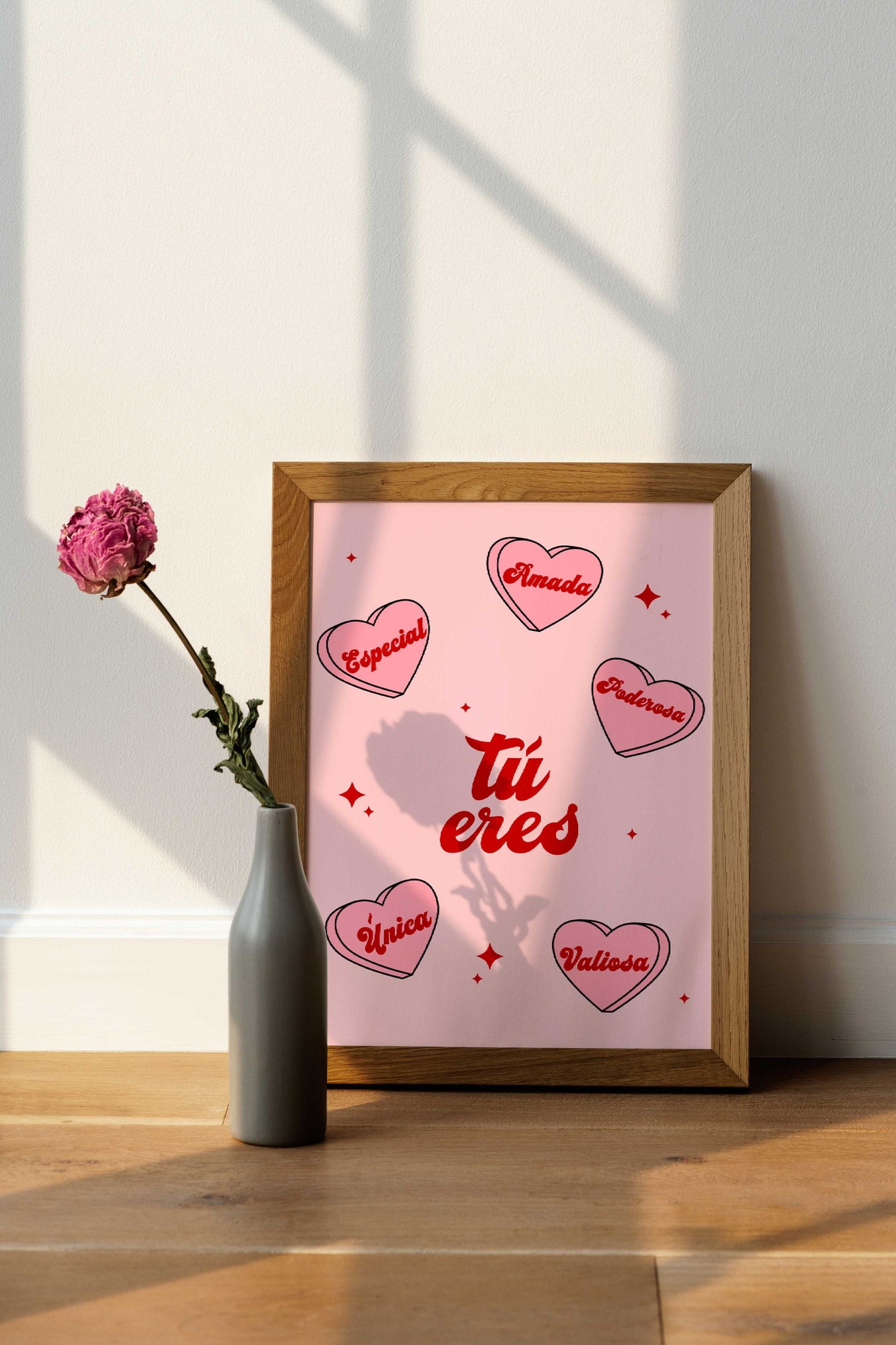 TÚ ERES AFIRMACIÓN | Galentine | Latina Feminist Poster, Girl Power Art, Empowered Women Print, Latina Girl Room