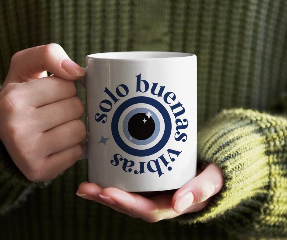 Solo Buenas Vibras Evil Eye Mug