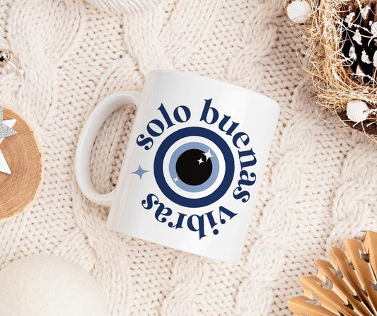 Solo Buenas Vibras Evil Eye Mug