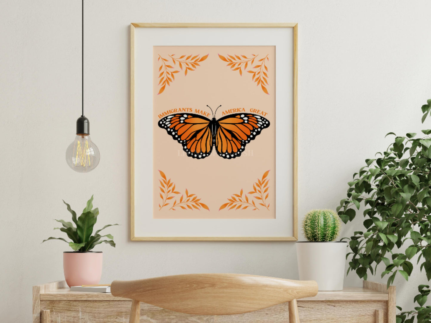 Immigrants Make America Great Butterfly | Mexico Art, Mexico Wall Art, Latinx Art, Immigrant Art, Indigenous Art