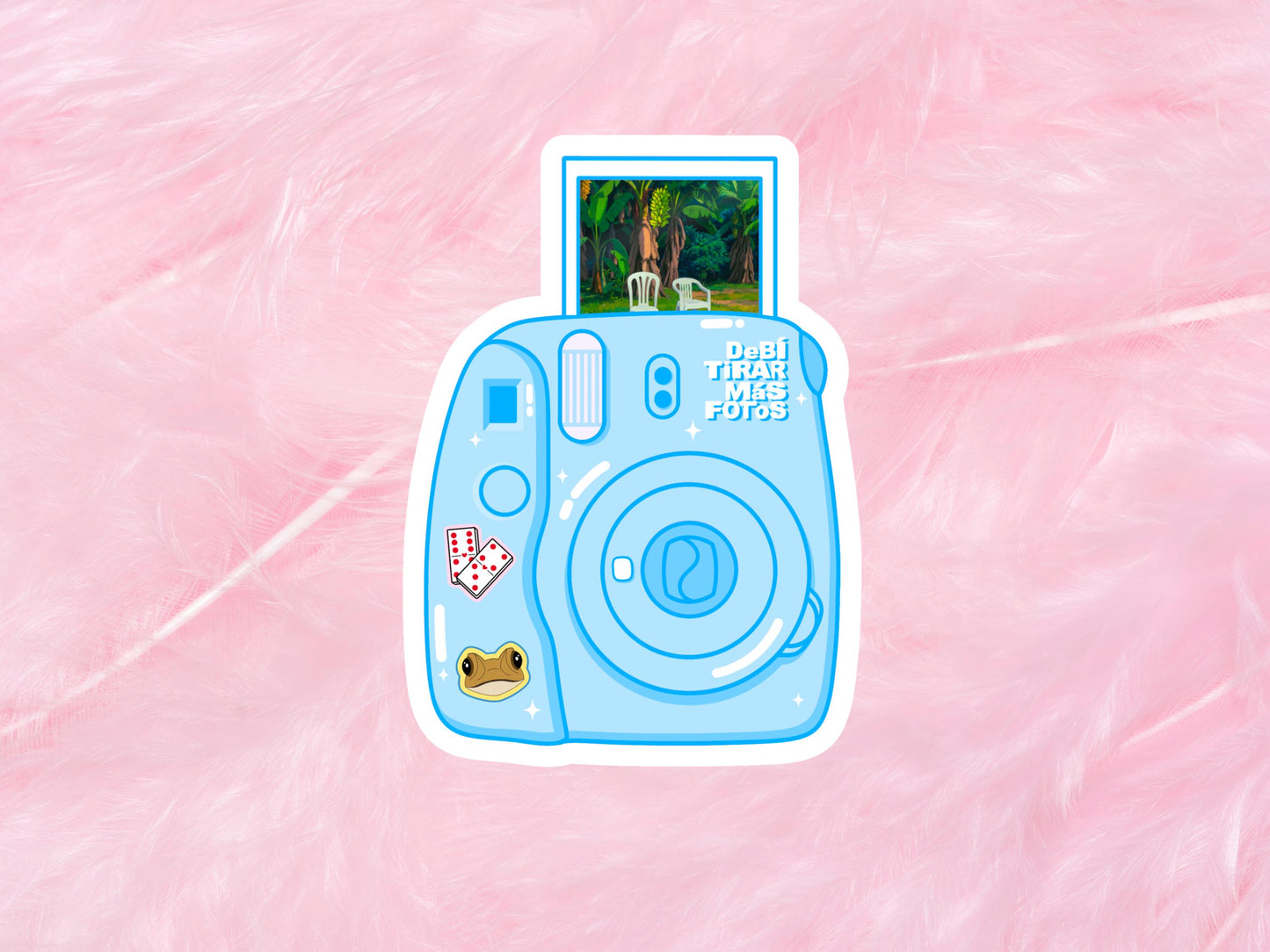 DeBÍ TiRAR MáS FOToS Instax Purple Camera Sticker | Bad Bunny Sticker | DTMF | Coqui | Domino | Puer Rico Sticktor | Sapo Concho | Polaroid